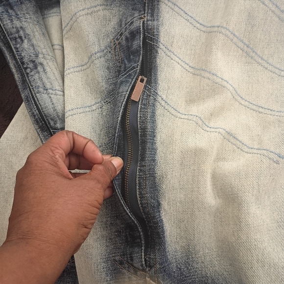 90's Noiz Denim Spray Paint Style Hip-hop Jean Streetwear Coveralls 2XL Rappers - Picture 10 of 16